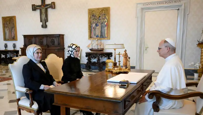 Emine Erdoğan ve Papa Leo, Gazze İçin Tarihi Bir Buluşma Gerçekleştirdi